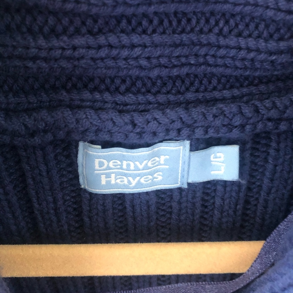 Cable knit vest, Sz L - Picture 6 of 7